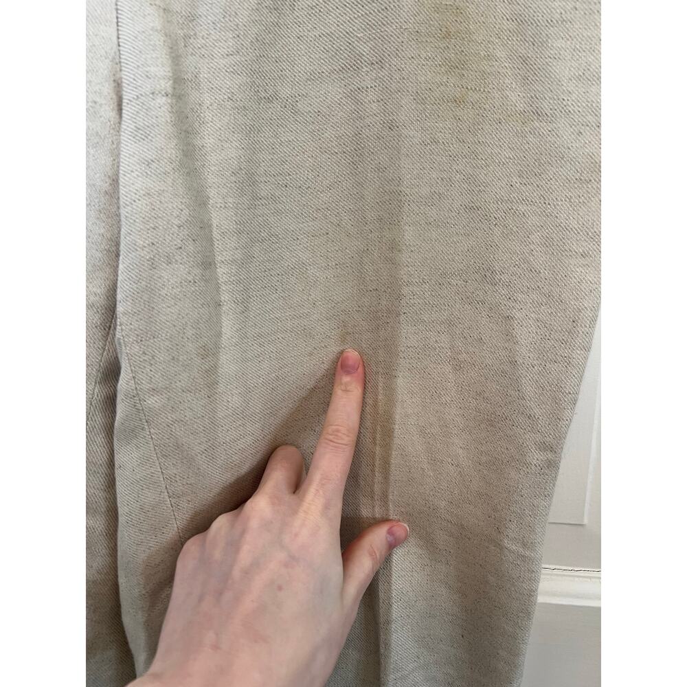 Alberto Makali Women's 8 Beige Cream Trouser Pants Cropped Minimalist FLAWS - Picture 10 of 11